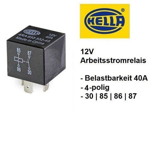 Hella arbeitsstrom relais - arbeitsstrom,